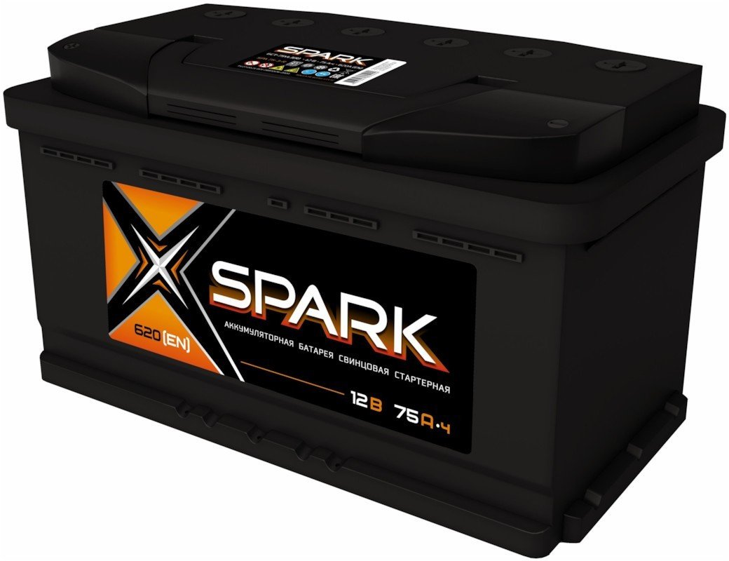 

Автомобильный аккумулятор Spark 620A (EN) L+ SPA75-3-L (75 А·ч)