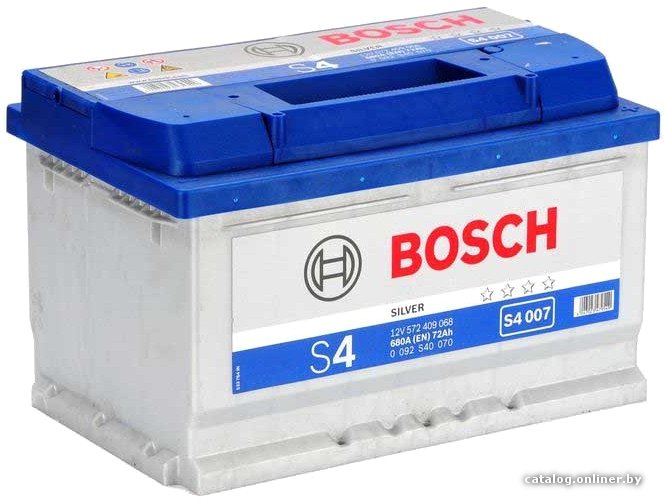 Автомобильный аккумулятор Bosch S4 007 (572409068) 72 А/ч