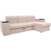 Диван Сириус Лидер-13 с оттоманкой НПБ 285x165 (Eva 01 велюр белый)