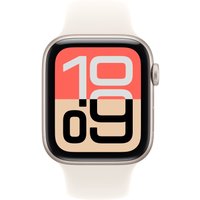 Умные часы Apple Watch SE 3 LTE 44 мм (алюминиевый корпус, звездный свет/звездный свет, спортивный силиконовый ремешок M/L)