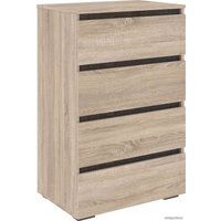 Комод Кортекс-мебель Бари 60 4ш (дуб сонома/дуб сонома/береза)