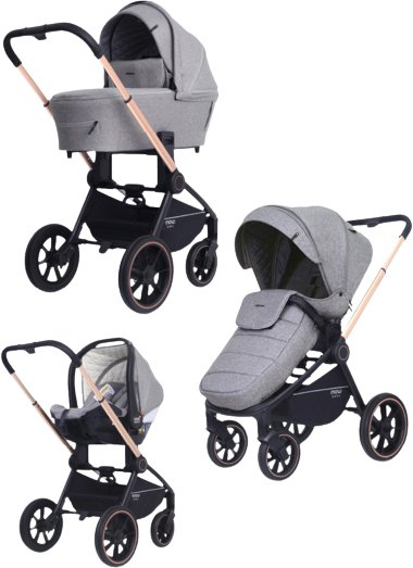 

Универсальная коляска Rant MOWbaby Zoom PU (3 в 1, gold beige)