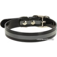Ошейник Каскад Из биотана со светоотражающей полосой 00212302-07 (черный)