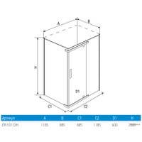Душевой уголок Erlit ER 10112H-C1 120x90