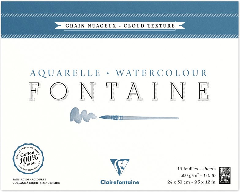 

Альбом для рисования Clairefontaine Fontaine Grain Nuageux 96421C (15 л)