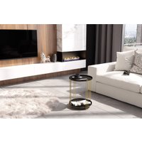 Журнальный столик Sheffilton SHT-CT31 (золото/черный муар)