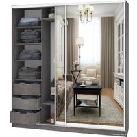 Шкаф-купе Кортекс-мебель Сенатор ШК12-45 Классика зеркало (береза)