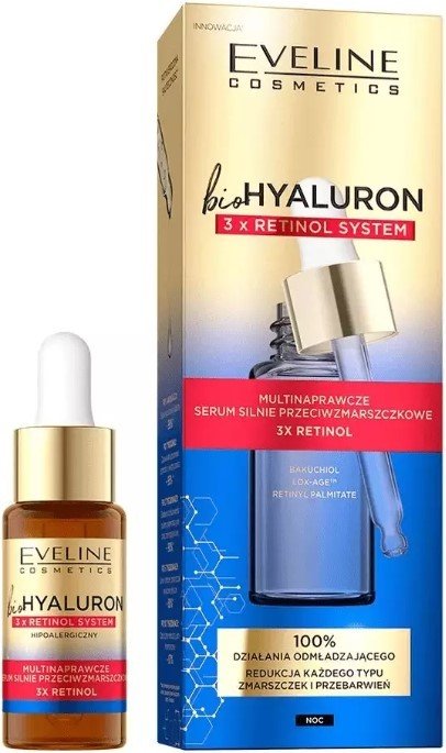 

Eveline Cosmetics Сыворотка для лица Biohyaluron 3 x Retinol System день/ночь 18 мл
