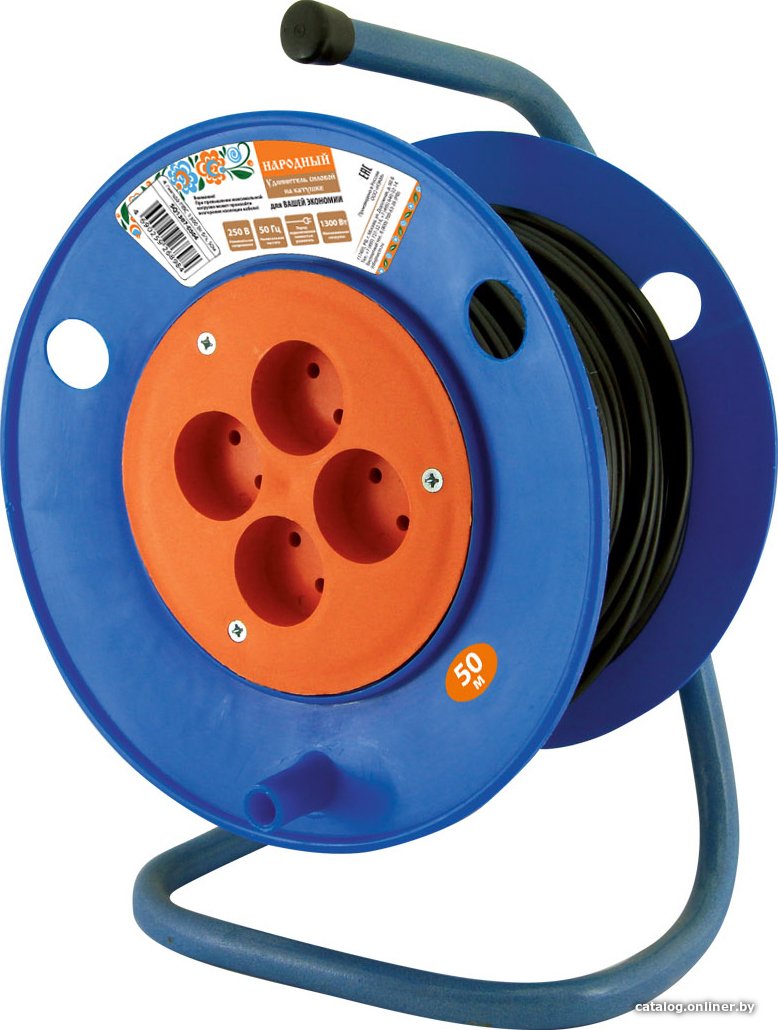 Удлинитель на катушке TDM Electric SQ1307-0504 (50 м, синий)