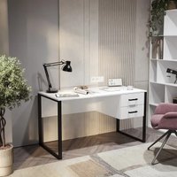 Стол Soma Slava 160x66 (белый/черный)