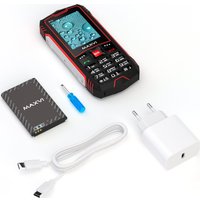 Кнопочный телефон Maxvi R10 (черный/красный)