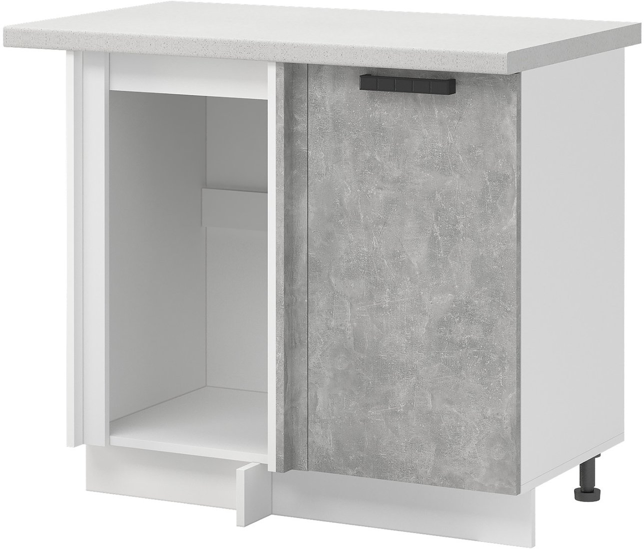 

Шкаф напольный Mio Tesoro Пасадена ШНУ 1000-М (белый/ателье светлое)