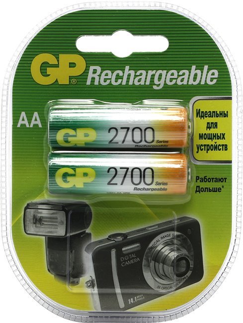 

Аккумулятор GP AA 2700mAh 2 шт.