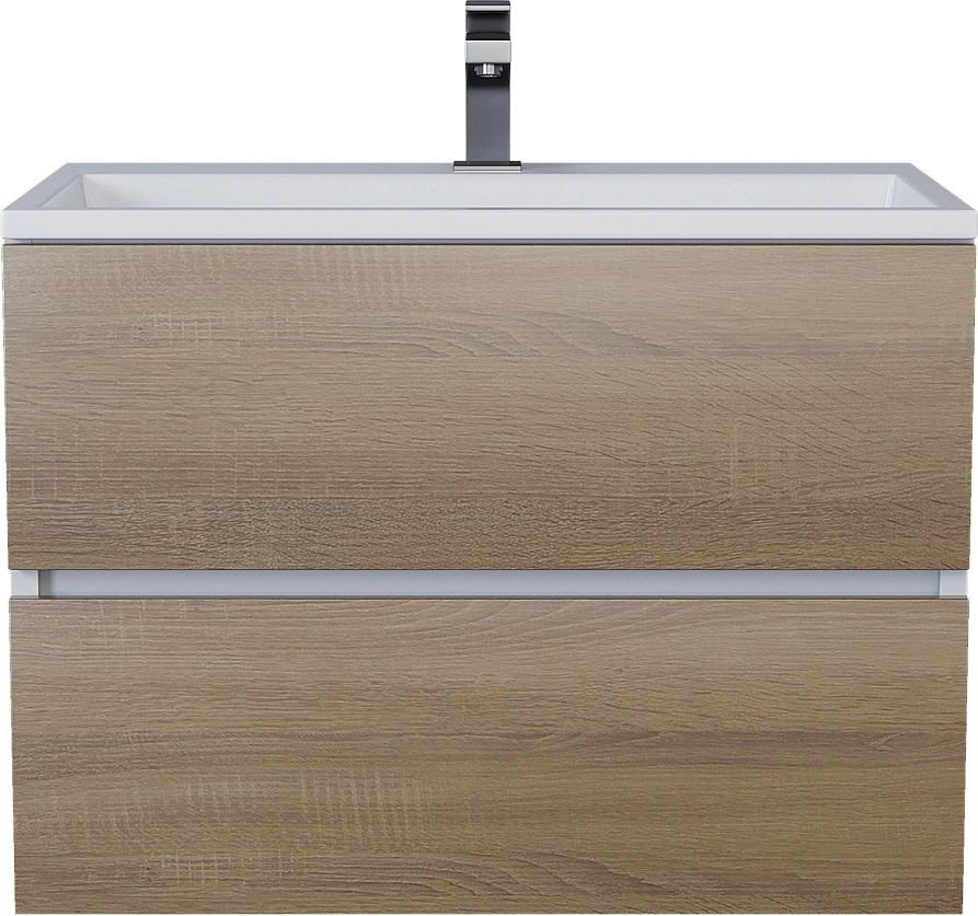 Uperwood Тумба с умывальником Barsa 70 см (белый/дуб сонома)