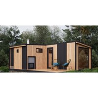 Русская баня Модуль Хаус Каркасная модульная Скандинавия