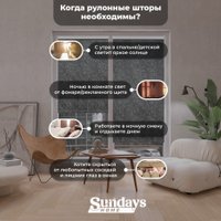 Рулонные шторы Sundays Home LM 97-24 220х185 (темно-серый)