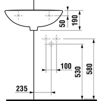 Умывальник Jika Olymp 55x56 (отв. под смеситель) [8.1661.4.000.104.1]