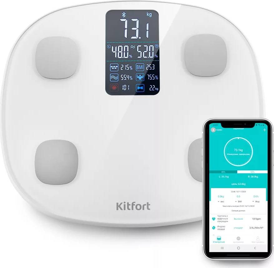 Умные напольные весы Kitfort KT-808
