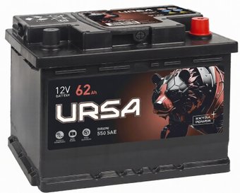 Автомобильный аккумулятор Ursa Extra Power R+ (62 А·ч)
