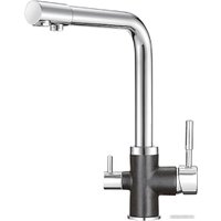 Смеситель Granula для кухни GR-3015, хром/черный