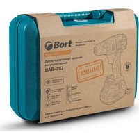 Ударная дрель-шуруповерт Bort BAB-21U 93414837 (с 2-мя АКБ, кейс)