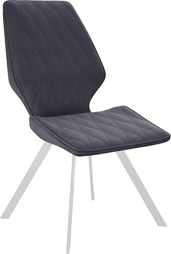 Стул Трия Матэо (белый муар/микровелюр Brendy Graphite)