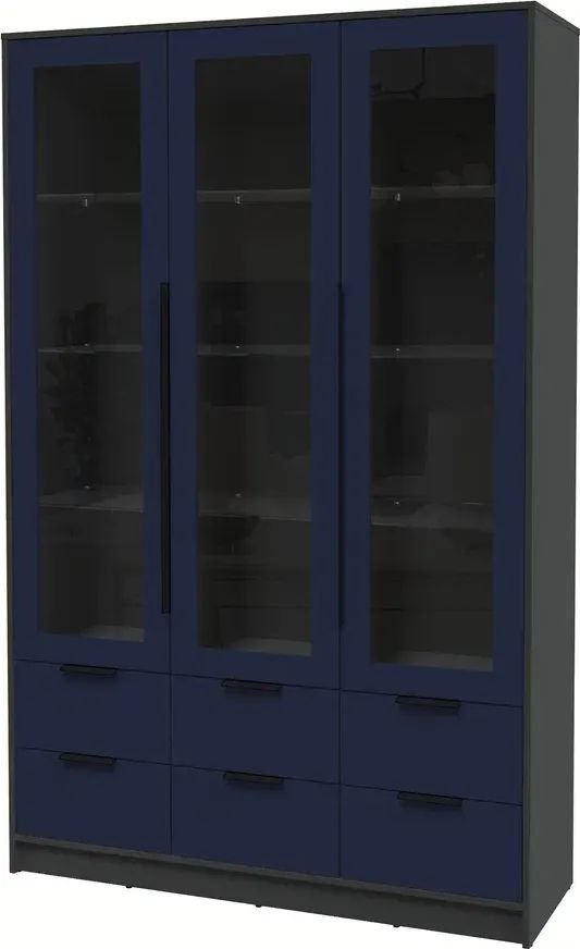 

Шкаф-витрина Интерлиния Концепт КТ-ШВ3 Глосс (антрацит/индиго)