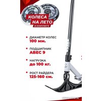 Самокат на лыжах Plank Hop P21-HOP100W+SKI (белый)