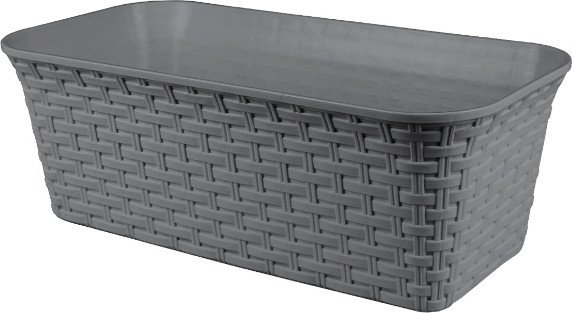 

Вазон Violet Ротанг с дренажем 354018 (серый)