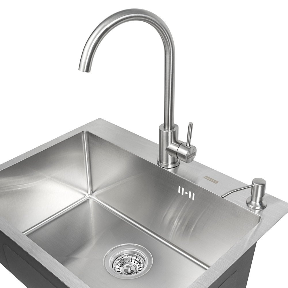

Кухонная мойка ARFEKA Eco AR 600*450+AF SD-03SS304+ZP DS Satin