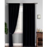 Комплект штор ИП Романович Е.Ю. Светонепроницаемые блэкаут на ленте 2x2.5м (черный., 2 шт)