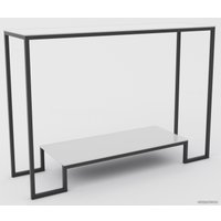 Консольный стол Hype Mebel Голд гласс 80x35 (черный/стекло белое)