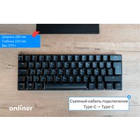 Клавиатура Royal Kludge RK61 RGB (черный, RK Brown)