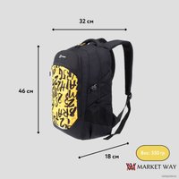 Школьный рюкзак Torber Class X Буквы T9355-22-BLK-YEL