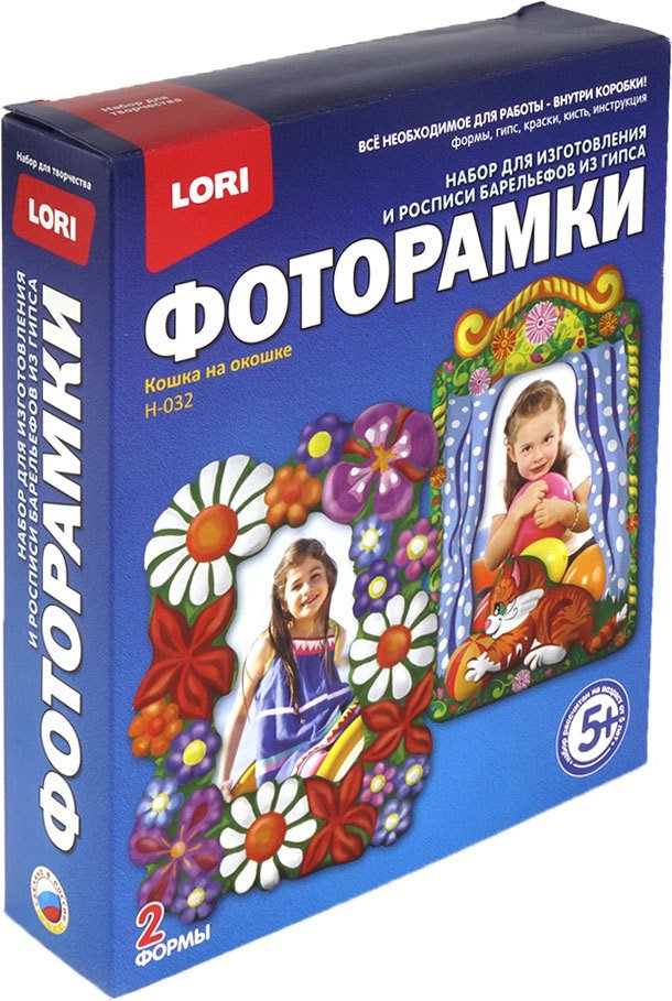 

Набор для создания поделок/игрушек Lori Фоторамки из гипса. Кошка на окошке Н-032