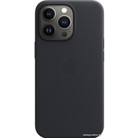 Чехол для телефона Apple MagSafe Leather Case для iPhone 13 Pro (темная ночь)