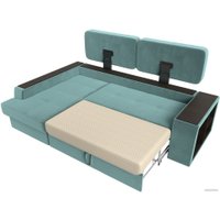 Угловой диван Лига диванов Брюссель левый 110648L (велюр бирюзовый)