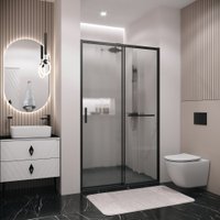 Душевая дверь Grossman Style 100x195 100.K33.05.100.21.02 (черный матовый/стекло шиншилла) в Борисове