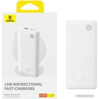 Внешний аккумулятор Baseus Airpow Lite Power Bank 15W 10000mAh P10067500213-00 (белый) + брендированный брелок Baseus