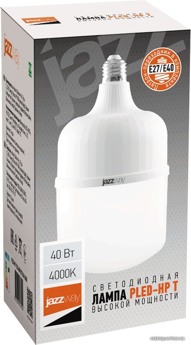 Светодиодная лампочка JAZZway PLED-HP-T120 40w E27/E40 4000K 1038937
