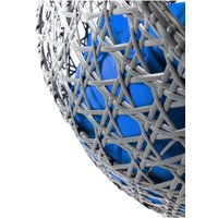 Подвесное кресло M-Group Для двоих Люкс 11510310 (серый ротанг/синяя подушка)