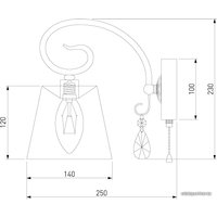 Бра Евросвет Liona 60065/1 (серебро)