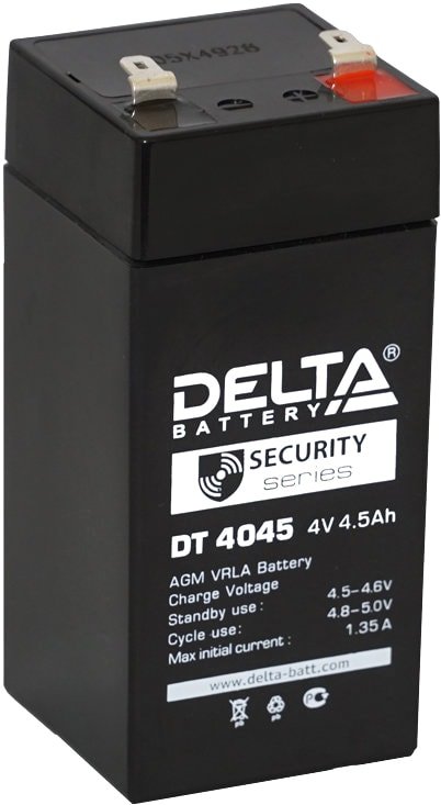 

Аккумулятор для ИБП Delta DT 4045 47 мм (4В/4.5 А·ч)