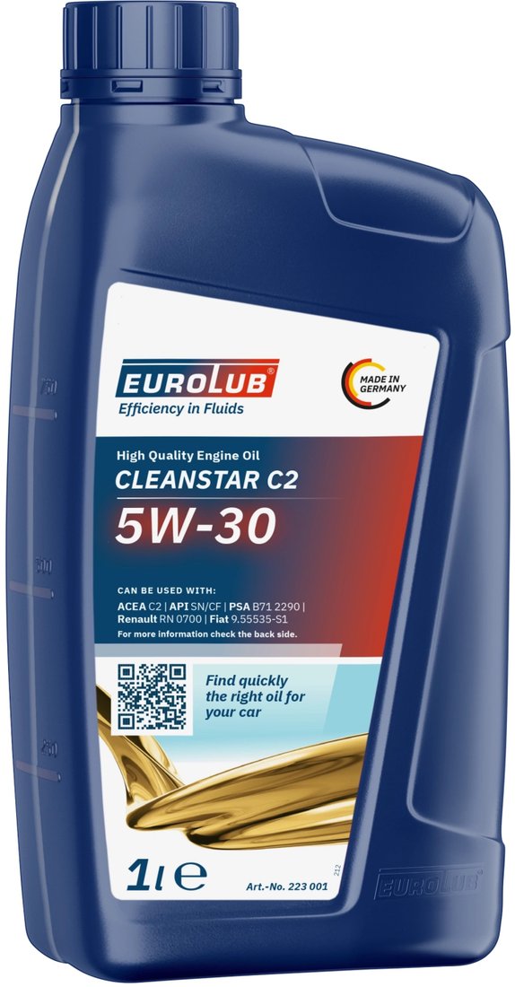 

Моторное масло EUROLUB Cleanstar C2 5W-30 1л