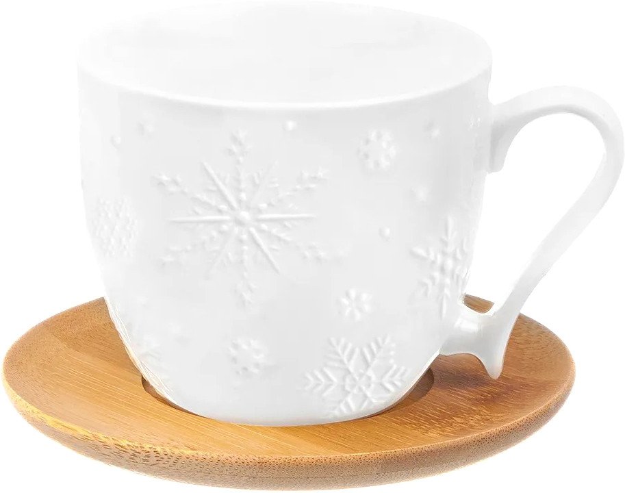 

Чашка с блюдцем Elan Gallery Снежинки 540552