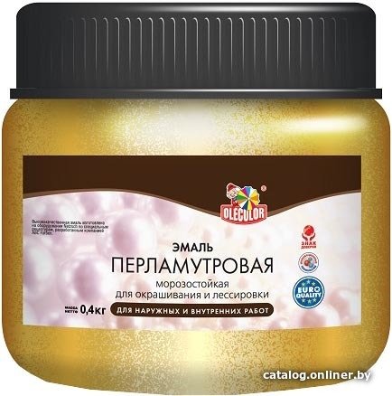 Краска Olecolor Перламутровая универсальная 0.3 кг (золото)