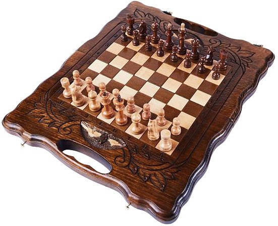 Шахматы/шашки/нарды Haleyan Арарат 30 с ручкой kh115-3