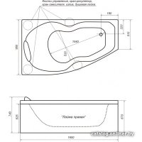 Ванна Triton Лайма 160x95L (с каркасом экраном и сифоном)