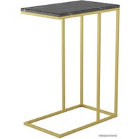 Приставной столик Калифорния мебель Агами Голд (черный мрамор)
