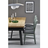 Кухонный стол Halmar Fiesta 200-280/100/77 (дуб натуральный/черный)